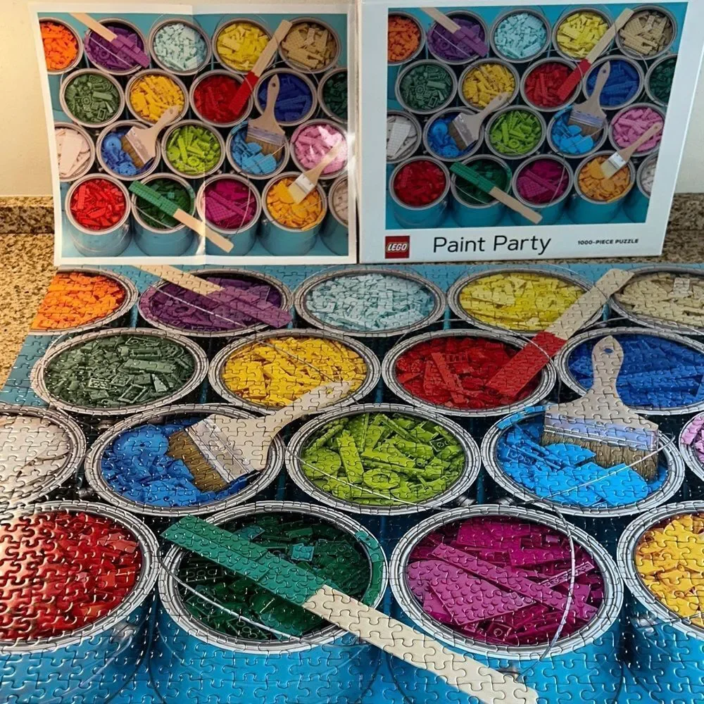 LEGO Paint 🎨 Party Puzzle 🧩 with Vibrant Colors 1000 Piece Brain 🧠 Challenge